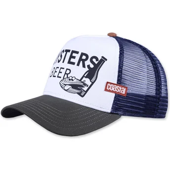 Petten gebogen meerkleurig snapback Oysters & Beer HFT van Coastal