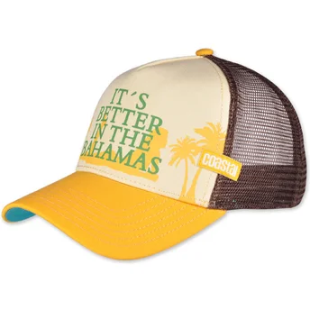 Petten gebogen geel snapback It’s Better In The Bahamas HFT van Coastal