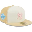 petten-plat-beige-fitted-rosa-59fifty-seam-stitch-van-new-york-yankees-mlb-van-new-era