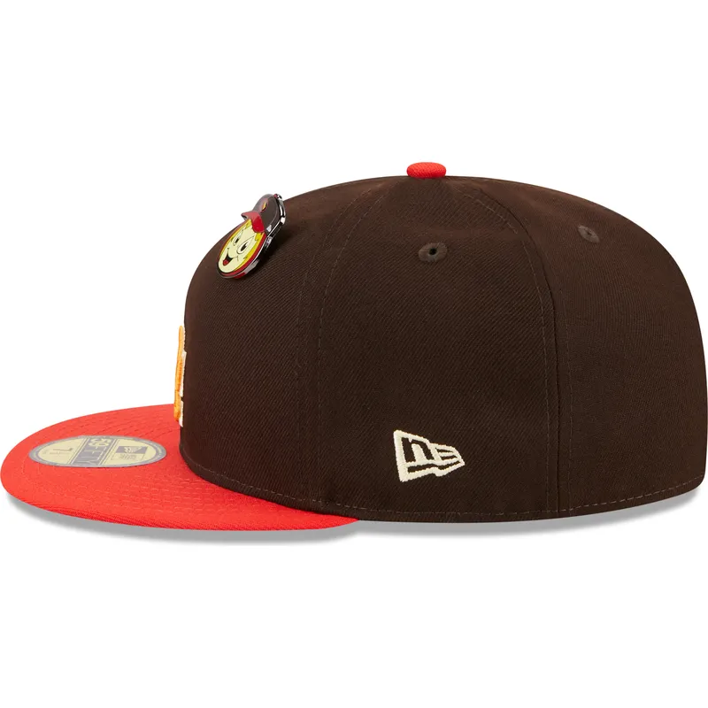petten-plat-bruin-fitted-59fifty-the-elements-fire-pin-van-los-angeles-dodgers-mlb-van-new-era