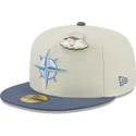 petten-plat-grijs-fitted-59fifty-the-elements-air-pin-van-seattle-mariners-mlb-van-new-era