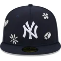 petten-plat-marineblauw-fitted-59fifty-sunlight-pop-van-new-york-yankees-mlb-van-new-era