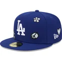 petten-plat-blauw-fitted-59fifty-sunlight-pop-van-los-angeles-dodgers-mlb-van-new-era