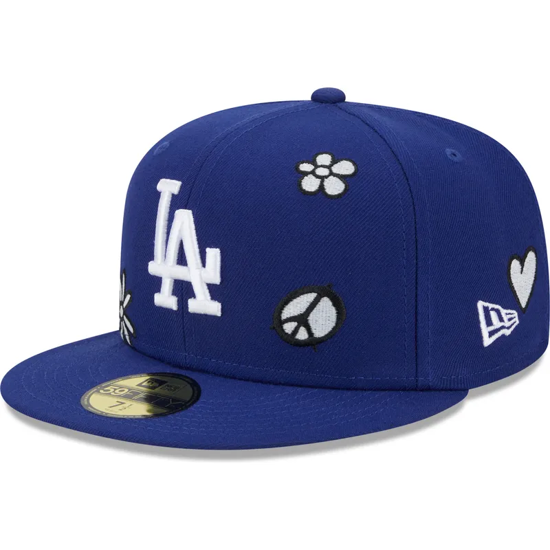 petten-plat-blauw-fitted-59fifty-sunlight-pop-van-los-angeles-dodgers-mlb-van-new-era