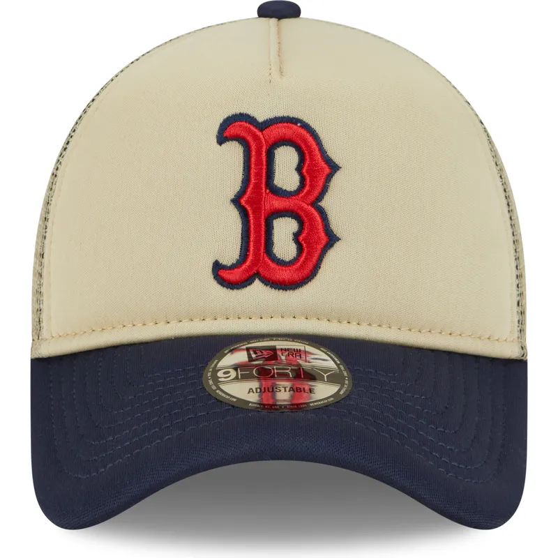 petten-gebogen-beige-snapback-9forty-a-frame-all-day-van-boston-red-sox-mlb-van-new-era