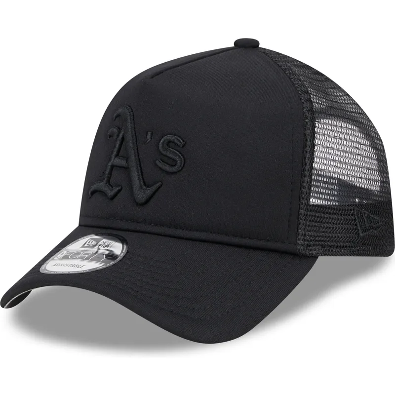 petten-gebogen-zwart-snapback-9forty-a-frame-all-day-van-oakland-athletics-mlb-van-new-era