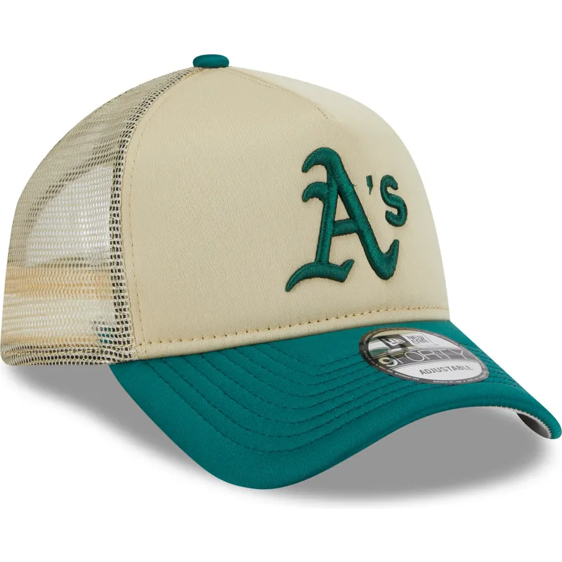 petten-gebogen-beige-snapback-9forty-a-frame-all-day-van-oakland-athletics-mlb-van-new-era