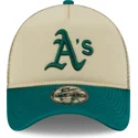 petten-gebogen-beige-snapback-9forty-a-frame-all-day-van-oakland-athletics-mlb-van-new-era