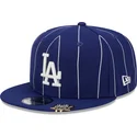 petten-plat-blauw-snapback-9fifty-pinstripe-visor-clip-van-los-angeles-dodgers-mlb-van-new-era