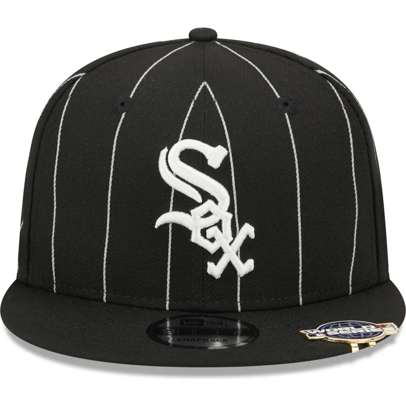 petten-plat-zwart-snapback-9fifty-pinstripe-visor-clip-van-chicago-white-sox-mlb-van-new-era petten-plat-zwart-snapback-9fifty-pinstripe-visor-clip-van-chicago-white-sox-mlb-van-new-era