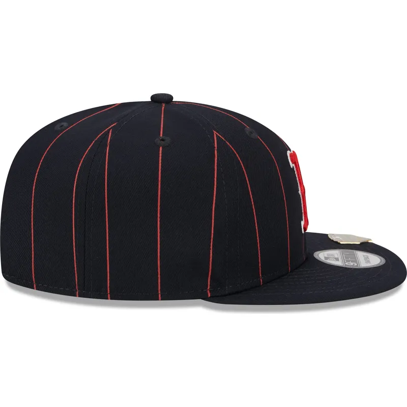 petten-plat-marineblauw-snapback-9fifty-pinstripe-visor-clip-van-boston-red-sox-mlb-van-new-era petten-plat-marineblauw-snapback-9fifty-pinstripe-visor-clip-van-boston-red-sox-mlb-van-new-era