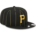 petten-plat-zwart-snapback-9fifty-pinstripe-visor-clip-van-pittsburgh-pirates-mlb-van-new-era