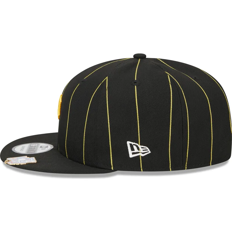 petten-plat-zwart-snapback-9fifty-pinstripe-visor-clip-van-pittsburgh-pirates-mlb-van-new-era