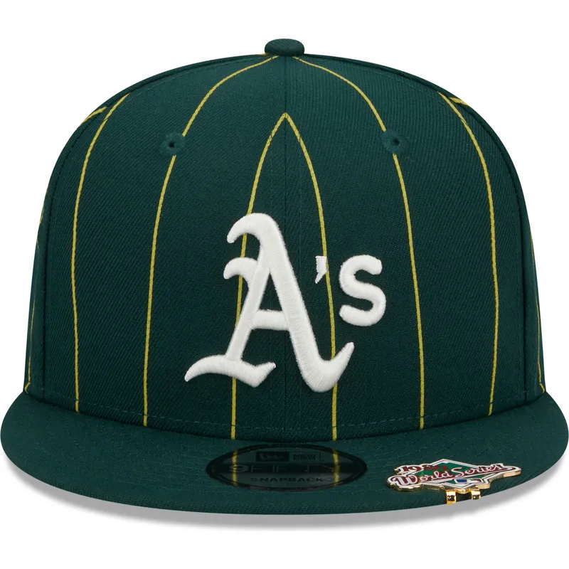 petten-plat-groen-snapback-9fifty-pinstripe-visor-clip-van-oakland-athletics-mlb-van-new-era petten-plat-groen-snapback-9fifty-pinstripe-visor-clip-van-oakland-athletics-mlb-van-new-era