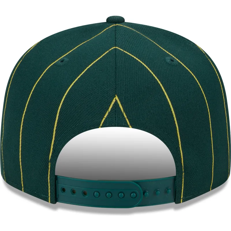 petten-plat-groen-snapback-9fifty-pinstripe-visor-clip-van-oakland-athletics-mlb-van-new-era petten-plat-groen-snapback-9fifty-pinstripe-visor-clip-van-oakland-athletics-mlb-van-new-era