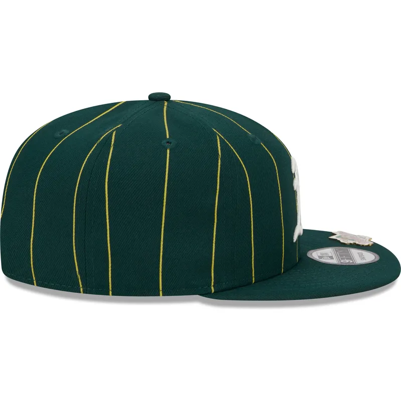 petten-plat-groen-snapback-9fifty-pinstripe-visor-clip-van-oakland-athletics-mlb-van-new-era petten-plat-groen-snapback-9fifty-pinstripe-visor-clip-van-oakland-athletics-mlb-van-new-era
