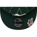 petten-plat-groen-snapback-9fifty-pinstripe-visor-clip-van-oakland-athletics-mlb-van-new-era