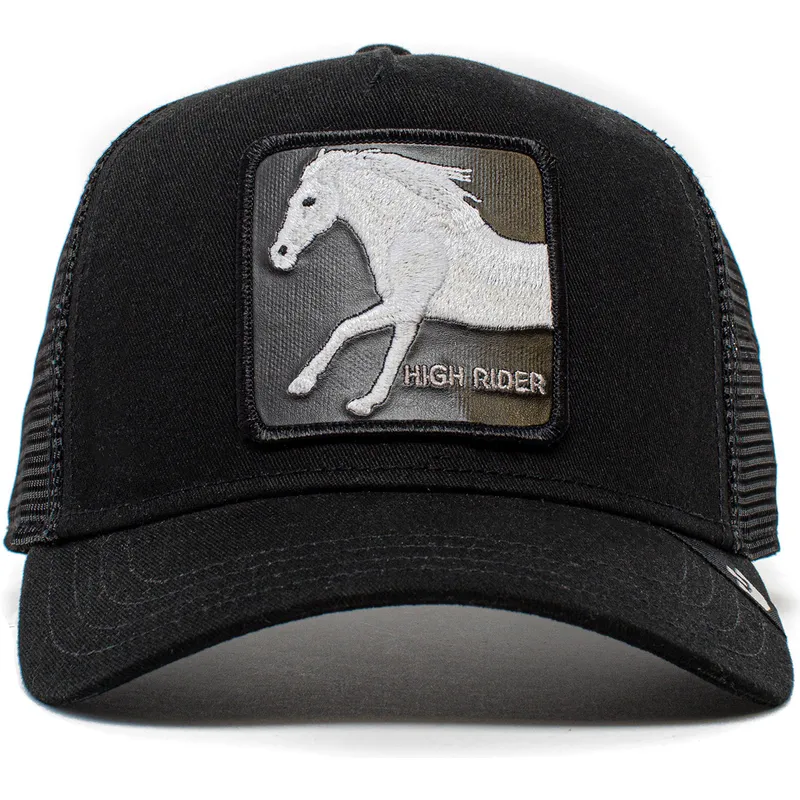 petten-gebogen-zwart-snapback-high-rider-ride-high-the-farm-van-goorin-bros
