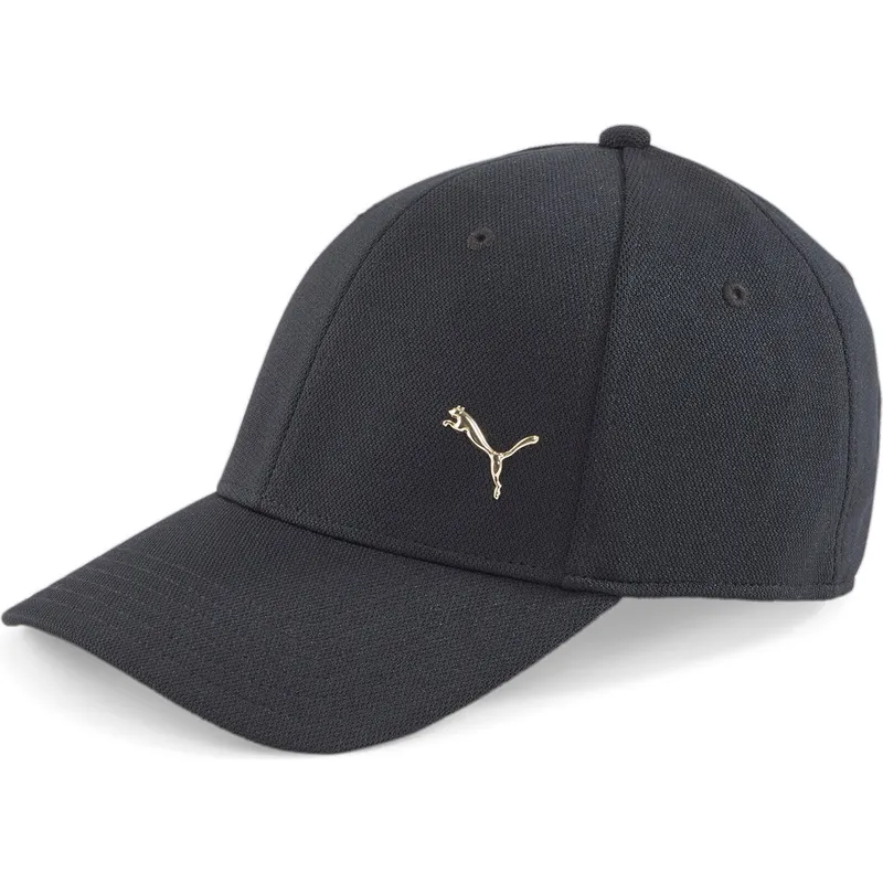 petten-gebogen-zwart-verstelbaar-gold-metal-cat-van-puma