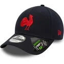 petten-gebogen-marineblauw-verstelbaar-9forty-repreve-team-colour-van-french-rugby-federation-ffr-van-new-era