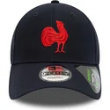 petten-gebogen-marineblauw-verstelbaar-9forty-repreve-team-colour-van-french-rugby-federation-ffr-van-new-era