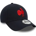 petten-gebogen-marineblauw-verstelbaar-9forty-repreve-team-colour-van-french-rugby-federation-ffr-van-new-era