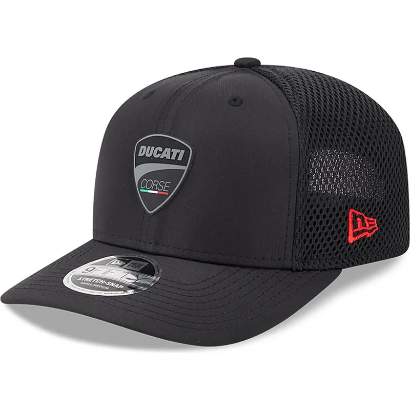 petten-gebogen-zwart-snapback-9fifty-stretch-snap-ripstop-van-ducati-motor-motogp-van-new-era