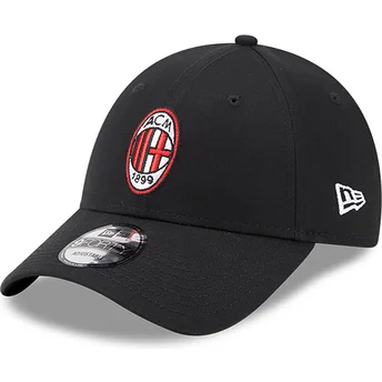 Petten gebogen zwart verstelbaar 9FORTY Core van AC Milan Serie A van New Era