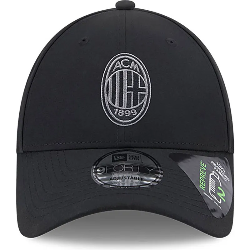 petten-gebogen-zwart-verstelbaar-9forty-repreve-van-ac-milan-serie-a-van-new-era