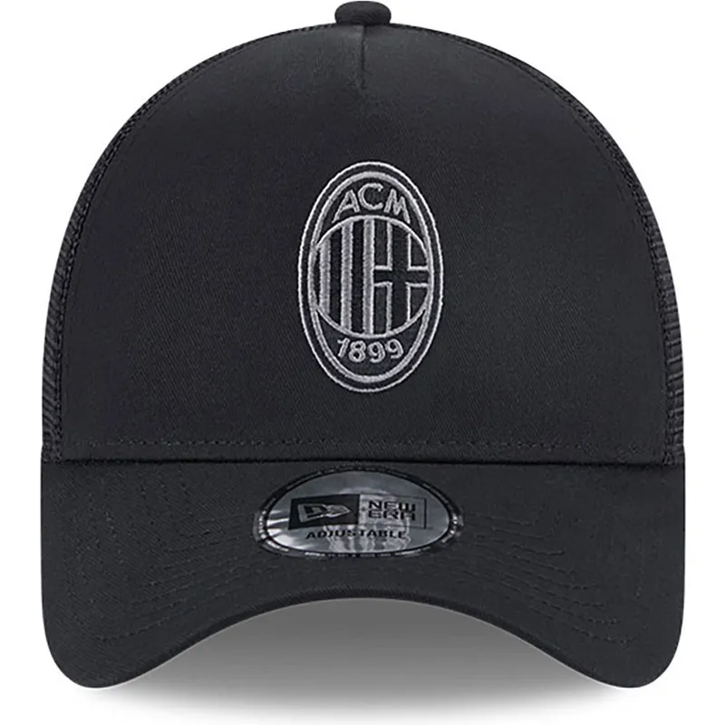 petten-gebogen-zwart-snapback-a-frame-core-van-ac-milan-serie-a-van-new-era