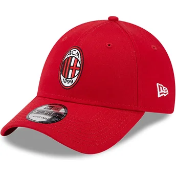 Petten gebogen rood verstelbaar 9FORTY Core van AC Milan Serie A van New Era