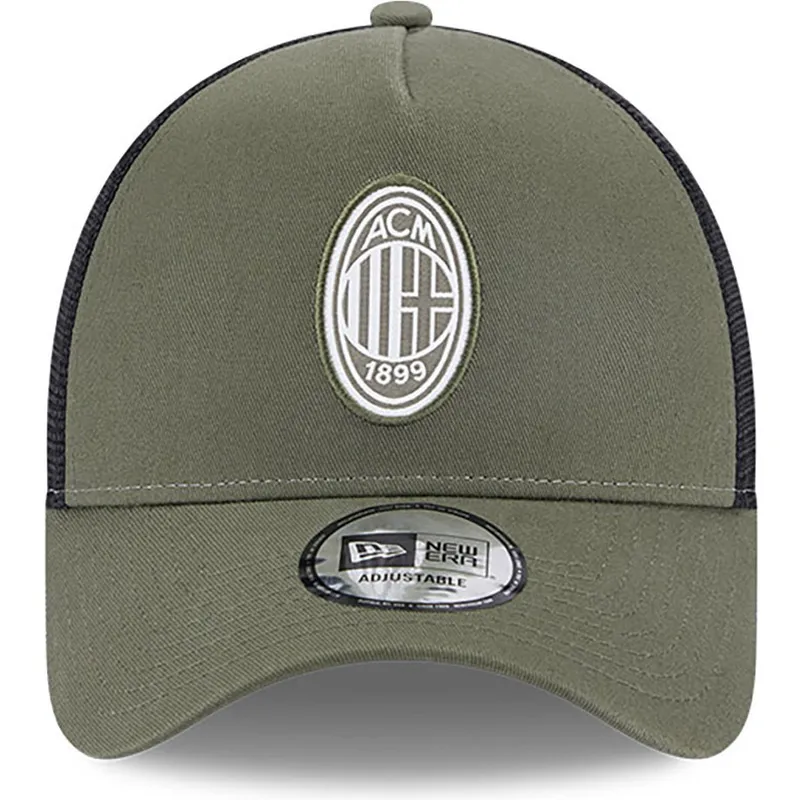 petten-gebogen-groen-snapback-a-frame-seasonal-van-ac-milan-serie-a-van-new-era