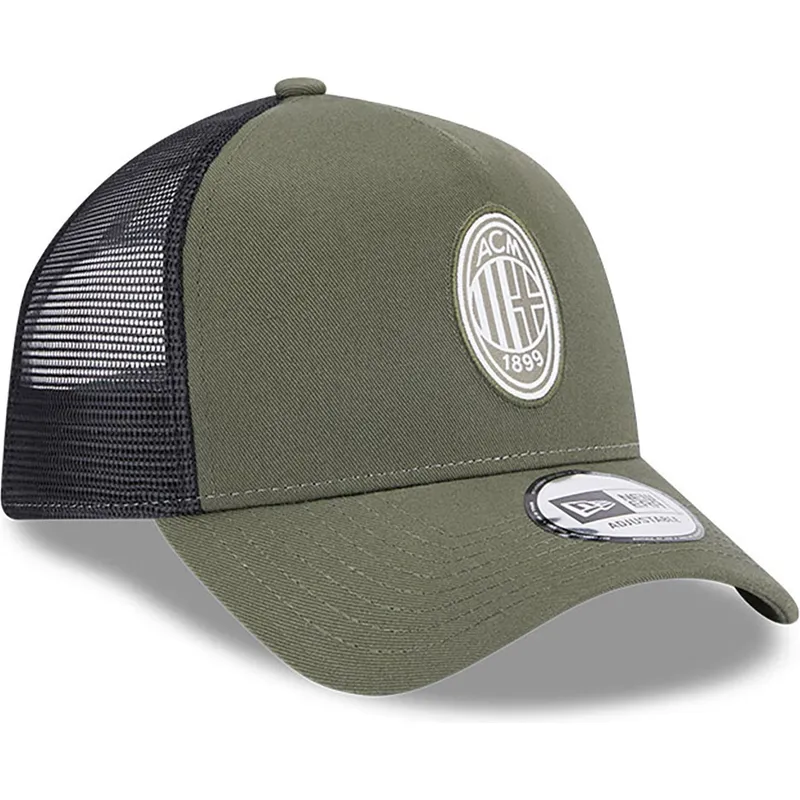 petten-gebogen-groen-snapback-a-frame-seasonal-van-ac-milan-serie-a-van-new-era