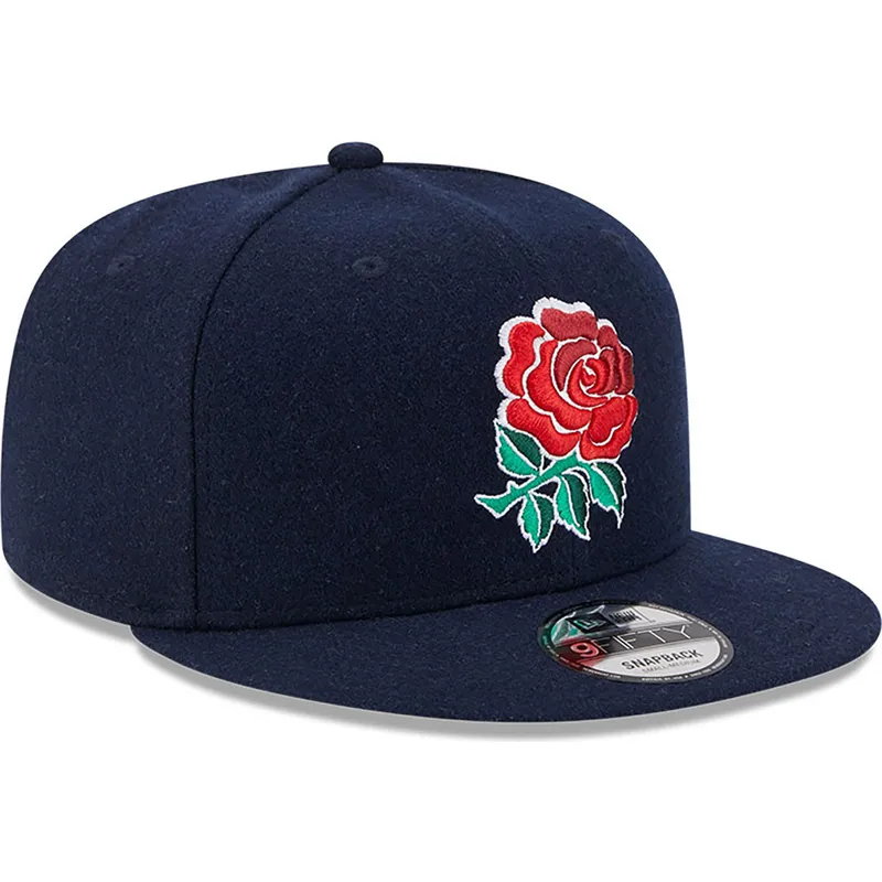 petten-plat-blauw-snapback-9fifty-wool-van-england-rugby-rfu-van-new-era