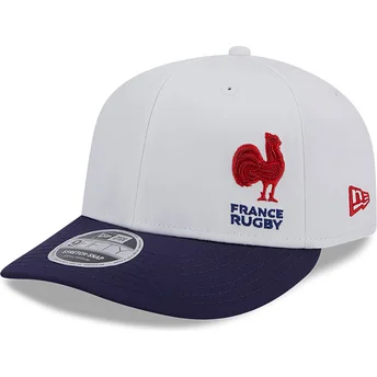 Petten gebogen blauw snapback 9FIFTY Stretch Snap Flawless van French Rugby Federation FFR van New Era