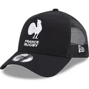 petten-gebogen-zwart-snapback-a-frame-monochrome-van-french-rugby-federation-ffr-van-new-era