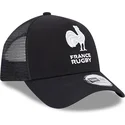 petten-gebogen-zwart-snapback-a-frame-monochrome-van-french-rugby-federation-ffr-van-new-era