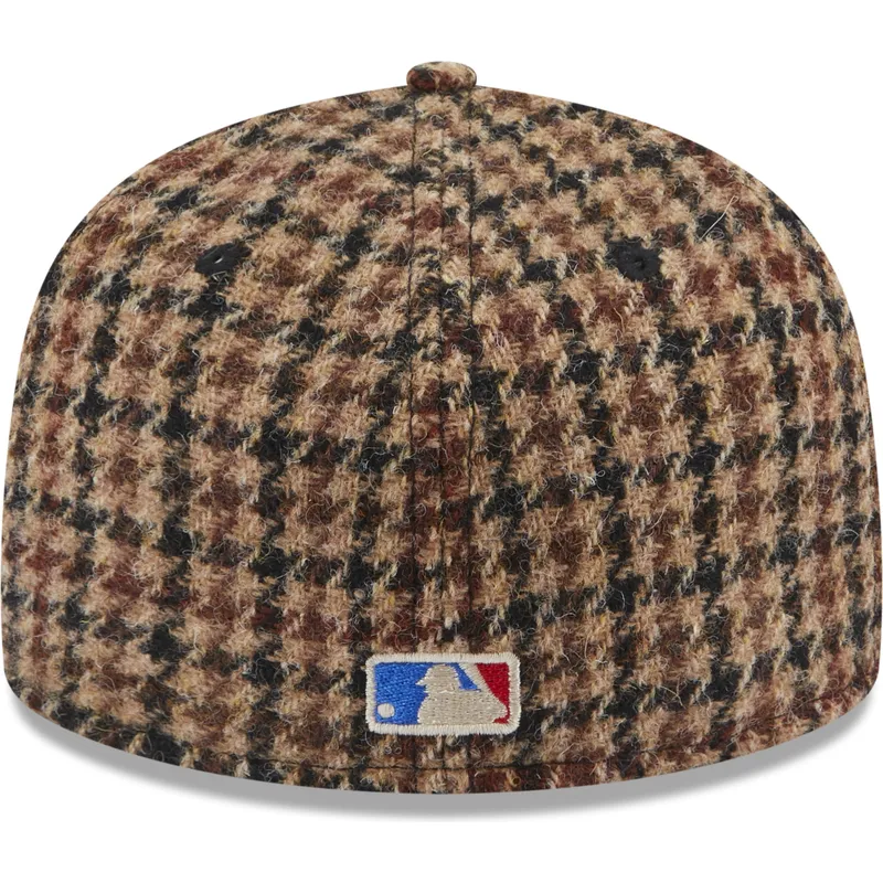 petten-plat-bruin-fitted-59fifty-harris-tweed-van-new-york-yankees-mlb-van-new-era