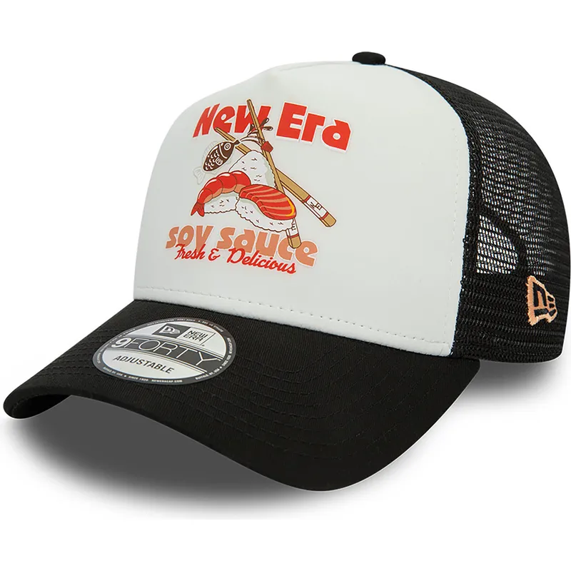 petten-gebogen-zwart-snapback-soy-sauce-a-frame-food-van-new-era
