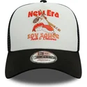 petten-gebogen-zwart-snapback-soy-sauce-a-frame-food-van-new-era