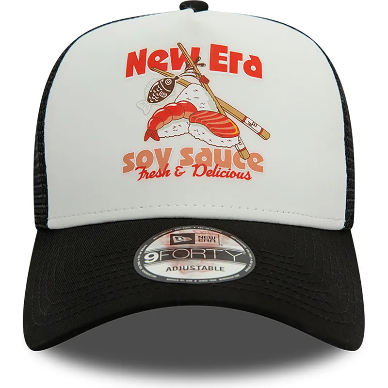 petten-gebogen-zwart-snapback-soy-sauce-a-frame-food-van-new-era