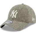 petten-gebogen-grijs-verstelbaar-9twenty-tweed-pack-van-new-york-yankees-mlb-van-new-era
