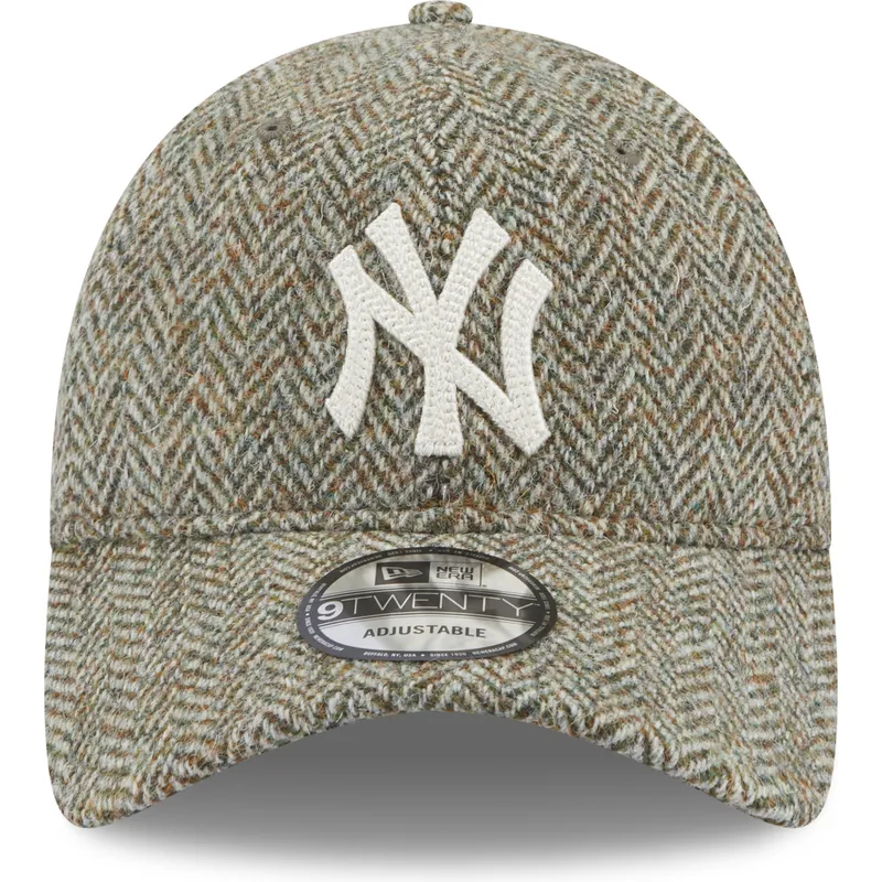 petten-gebogen-grijs-verstelbaar-9twenty-tweed-pack-van-new-york-yankees-mlb-van-new-era