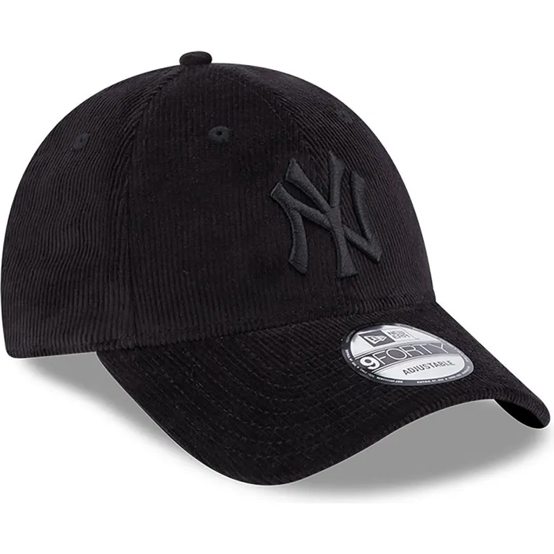 petten-gebogen-zwart-verstelbaar-9forty-cord-van-new-york-yankees-mlb-van-new-era