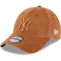 petten-gebogen-bruin-verstelbaar-9forty-cord-van-new-york-yankees-mlb-van-new-era
