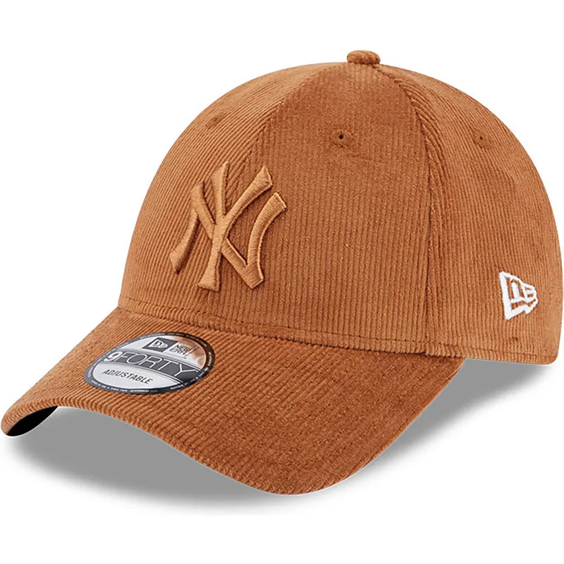 petten-gebogen-bruin-verstelbaar-9forty-cord-van-new-york-yankees-mlb-van-new-era