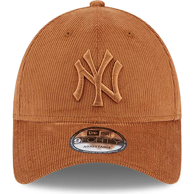 petten-gebogen-bruin-verstelbaar-9forty-cord-van-new-york-yankees-mlb-van-new-era