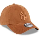 petten-gebogen-bruin-verstelbaar-9forty-cord-van-new-york-yankees-mlb-van-new-era