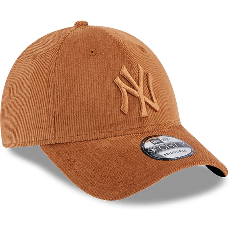 petten-gebogen-bruin-verstelbaar-9forty-cord-van-new-york-yankees-mlb-van-new-era