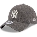 petten-gebogen-grijs-verstelbaar-9twenty-tweed-pack-van-new-york-yankees-mlb-van-new-era